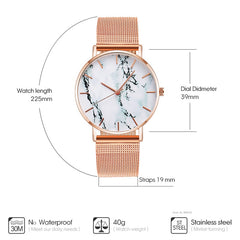 Rose Gold Marble Women's Watch