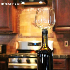 HOUSEEYOU Creative Red Wine Champagne Glass Cup with Silicone Seal