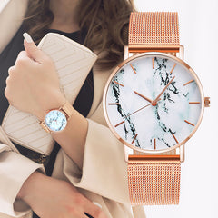 Rose Gold Marble Women's Watch